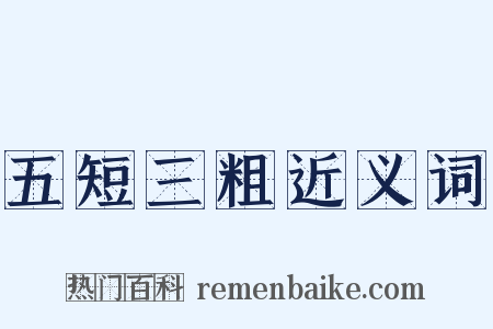 五短三粗近义词是什么意思的图片
